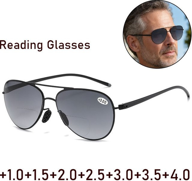MDOD Sonnenbrille Aviator, Vollrand, Metall, Schwarz, Herren - Bild 1