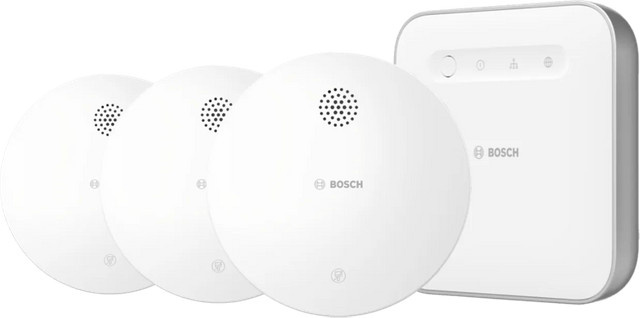Bosch Smart Home Set: 3er-Pack kabellose Rauchmelder in Weiß mit Bosch Smart Home Controller - Bild 1
