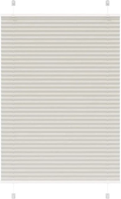 vidaXL Plissee Hellgrau, semi-transparent, Polyester, B: 85 cm, H: 150 cm - Bild 1