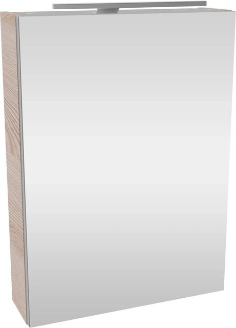Fackelmann Spiegelschrank SBC Alaska Esche in Grau mit Softclose-Türen und integrierter LED-Beleuchtung, B/H/T: 50 x 68 x 15,3 cm - Bild 1