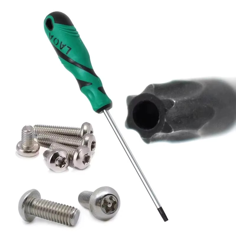 LAOA 9-teiliges Magnetisches Torx-Schraubendreher-Set aus S2-Stahl in Grün mit Mittelloch-Torx und Sechskant-Spezialbits - Bild 4