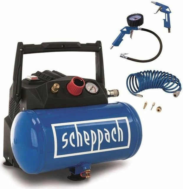 Scheppach Druckluft-Kompressor HC06 in Blau mit 6 l Volumen und 8 bar Druck - Bild 4