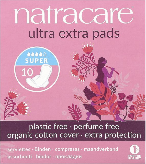 Natracare Ultra Extra Binden, Bio-Baumwolle, 10 Stück, White - Bild 1