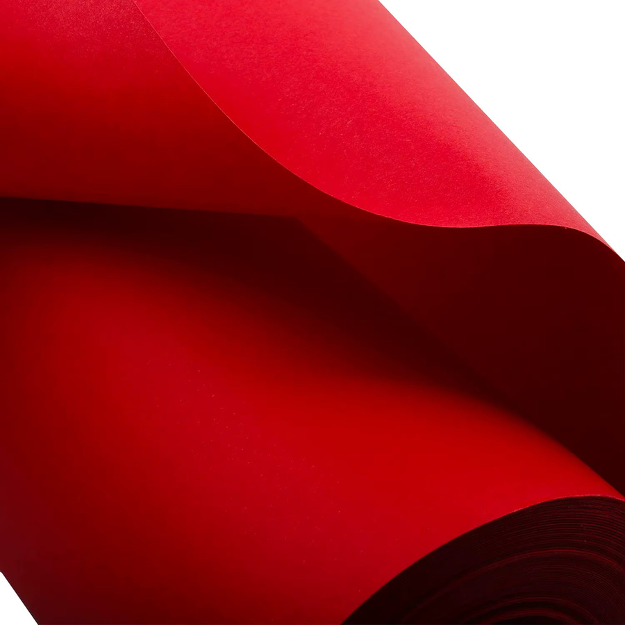 Rote Kraftpapierrollen als Geschenkpapier für Bastelarbeiten und DIY-Projekte - Bild 2