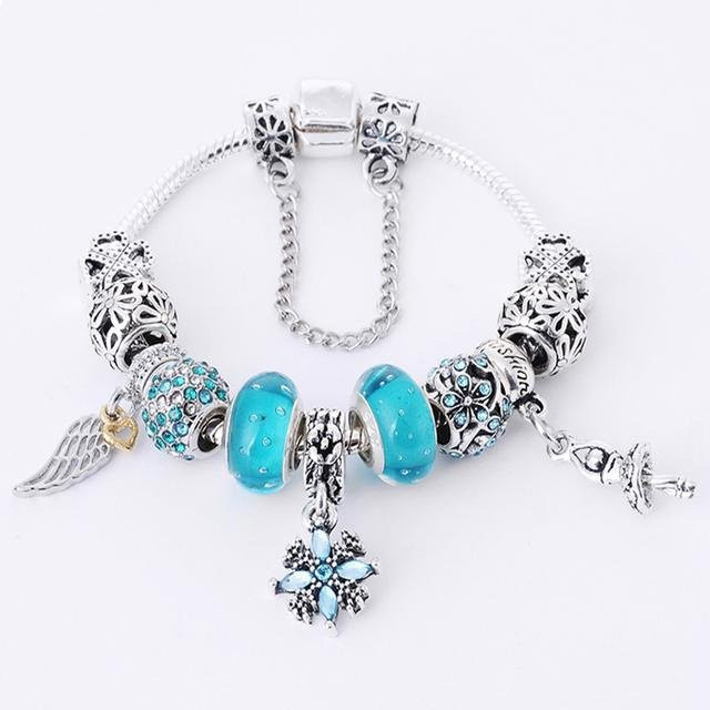 Allbestart Charm-Armband, Silber, Kristall, Kinder und Frauen, 19cm - Bild 1