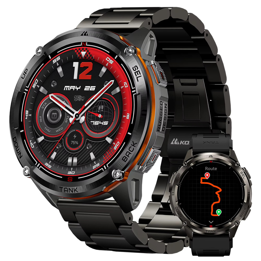 KOSPET TANK T3 Ultra Smartwatch für Männer mit GPS, Edelstahlgehäuse, 50 m wasserdicht und IP69K-Schutz, kompatibel mit Android und iOS - Bild 7
