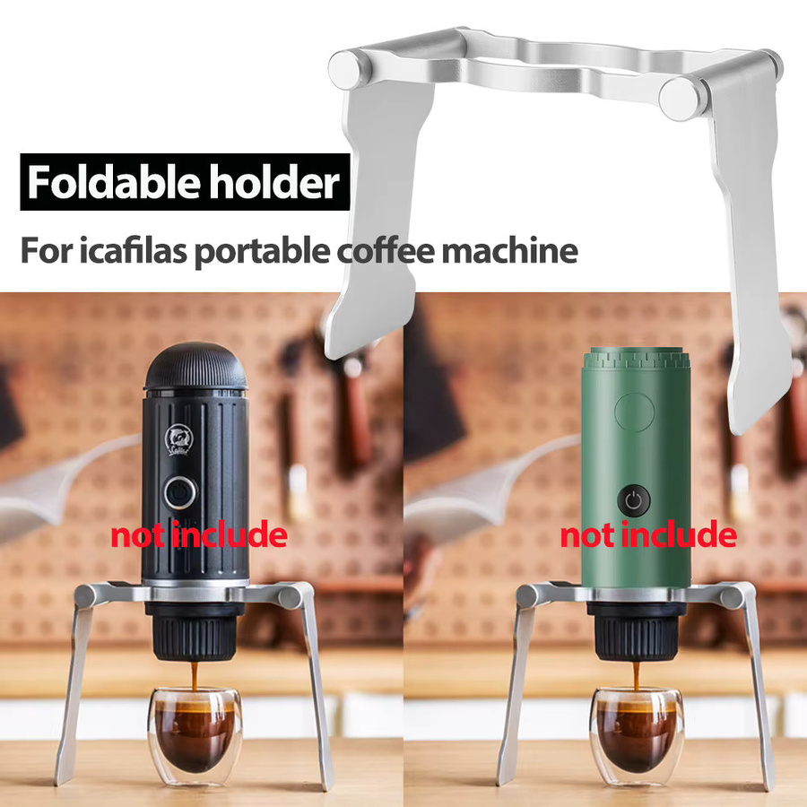 Faltbarer Kaffee-Tropfhalter aus Aluminiumlegierung für iCafilas elektrische tragbare Espresso-Kaffeemaschinen in Silber oder Weiß - Bild 3