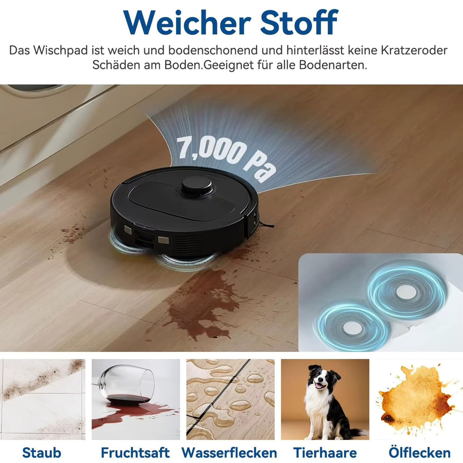 8 Stück Roborock Wischtücher passend für Q Revo, Qrevo Pro, QV 35A, QV 35S, Saros 10R, Qrevo Edge, S, Master, Slim, MaxV und Curve Zubehör - Bild 4