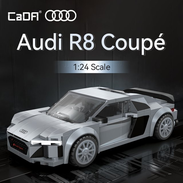CaDA Audi R8, Baustein-Autoset, Maßstab 1:24 - Bild 1