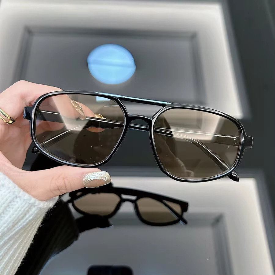 ZBHWISH Sonnenbrille quadratisch, Vollrand, Kunststoff, Unisex, schwarz - Bild 2