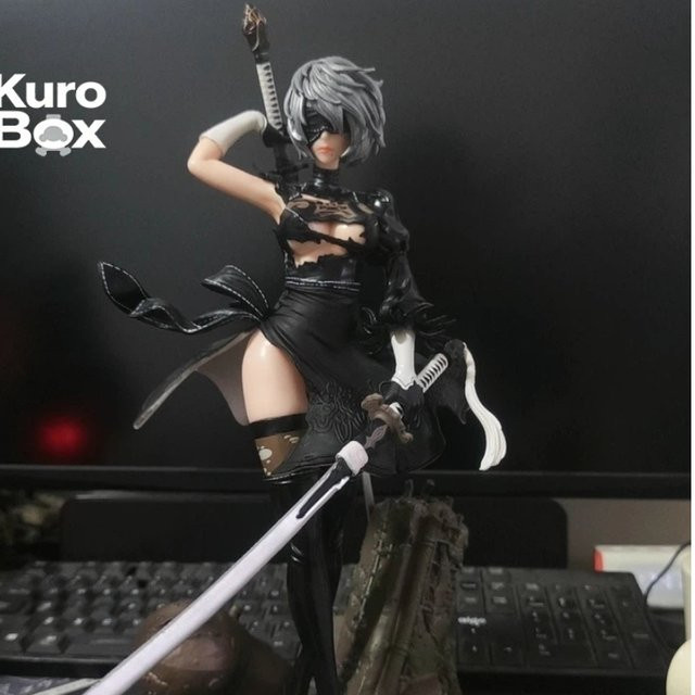 Bandai NieR Automata 2B Anime-Figur aus PVC als Sammlermodell und Desktop-Ornament - Bild 1