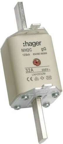 Hager NH-Sicherung LNH2032M 32A, 3 Stück, Weiß - Bild 1
