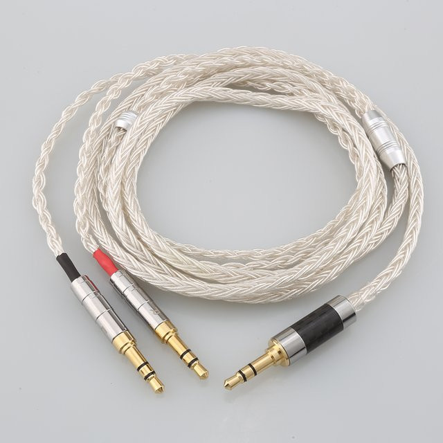 Versilbertes 16-adriges XLR-Kopfhörerkabel für Hifiman Sundara Ananda HE1000se HE6se HE400i HE400se Arya in Weiß - Bild 1