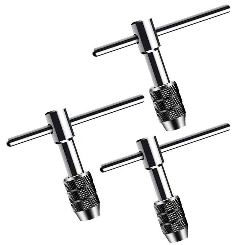 Vibratite Einstellbarer T-Griff Windebohrer Halter für M3-M8, M5-M8, M6-M12 in Silber - Bild 2
