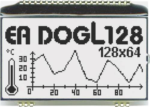 DISPLAY VISIONS LCD-Display in Schwarz und Weiß, B x H x T: 68 x 51 x 2,8 mm - Bild 1