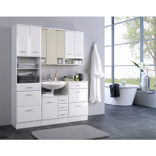 Waschbeckenunterschrank Neapel von HELD MÖBEL in Weiss, Wandmontage, Glänzend, B/H/T: 60 x 56 x 35 cm - Bild 1