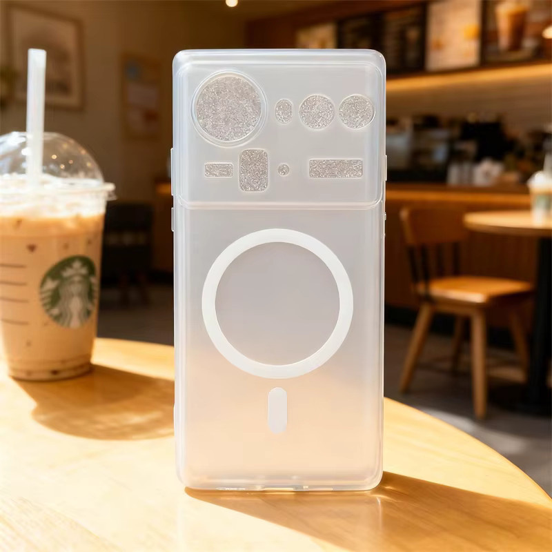 Magnetische MagSafe Silikon Hülle für Nubia Z80 Ultra 5G, Matt Transparent, Weiche Rückabdeckung - Bild 3