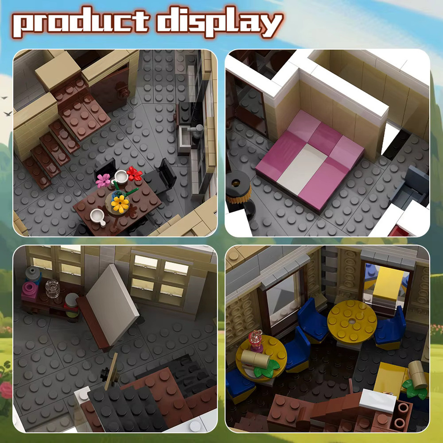 Gobricks MOC Corner Alley Modulares Gebäudeset aus Bausteinen in Mehrfarbig - Bild 3