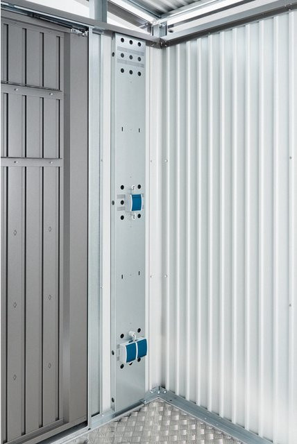 BIOHORT Elektro-Montagepaneel Highline für Gerätehaus AvantGarde, grau, B: 28 cm, H: 190 cm - Bild 1