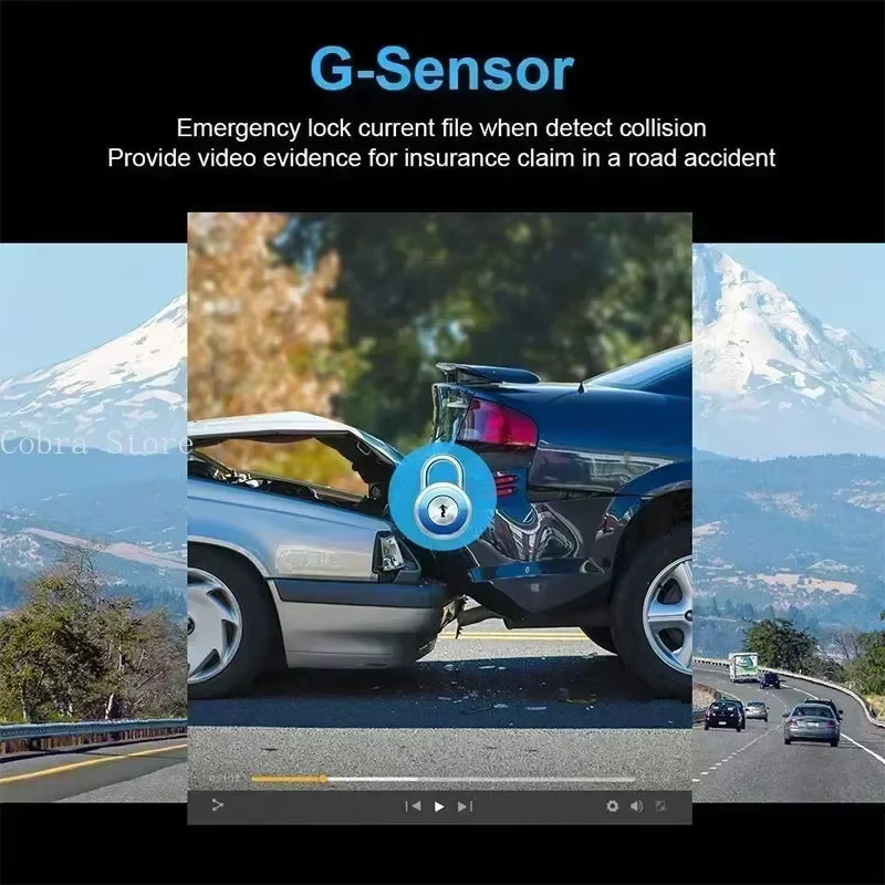 4K UHD Dash Cam Auto DVR mit 1080P Videoaufnahme, 170 Grad Weitwinkel und Nachtsicht, Schwarz - Bild 5
