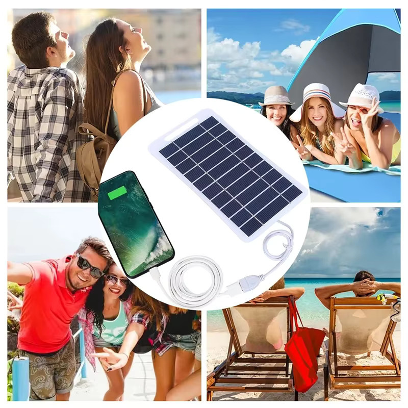 Tragbares 2W Solarpanel mit USB Typ-C Anschluss, flexibles Mini-Solar-Kit für Camping und Wandern, IP65 wasserdicht - Bild 5