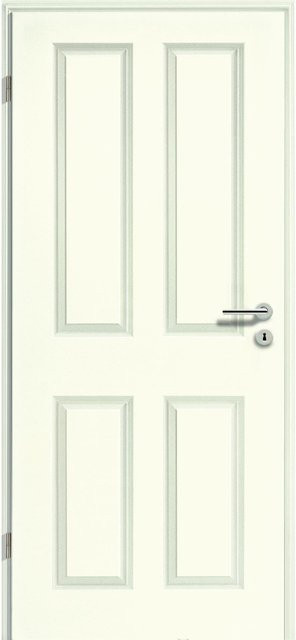 GetaDoor Zimmertür Brillant Classic 4004 Weiß, Vollspan, B: 73,5 cm, H: 198,5 cm - Bild 1
