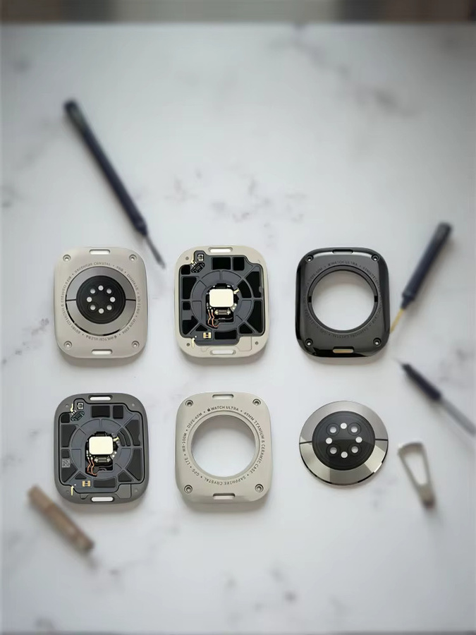 Apple iWatch Rückabdeckung mit Sensor für Ultra 1/2/3 49mm, Ersatzteil mit rundem Glas in Transparent - Bild 3