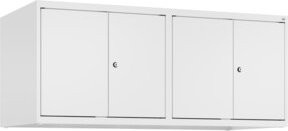C+P Aufsatzschrank Classic PLUS mit 4 Abteilen, Farbe: Weiß, B/T/H: 120 x 50 x 50 cm, Stahlkonstruktion mit Zylinderschloss - Bild 1