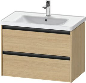Duravit Waschtischunterschrank Ketho.2 in Beige mit 2 Schubladen, wandhängend, B: 78,4 cm, T: 45,5 cm, H: 54,9 cm - Bild 1