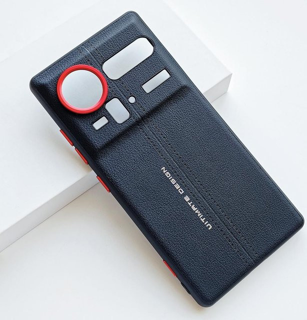 Leder Mid-Line Ultimate Design Handyhülle für ZTE nubia Z80 Ultra, Z70s Ultra und Z70 Ultra in Schwarz - Bild 1