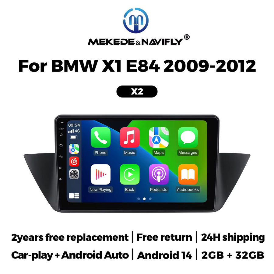 MEKEDE Android Autoradio mit 10,0 Zoll Display für BMW X1 E84 2009-2012, Multimedia-Player mit Carplay, Android Auto, WIFI und Bluetooth, Schwarz - Bild 2