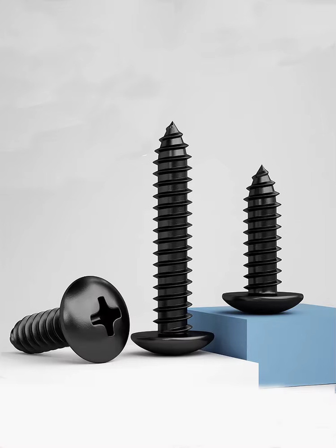 EDGAR GARY Selbstschneidende Kreuzschlitzschrauben mit Flachkopf aus schwarzem Kohlenstoffstahl, Set mit M2,3 bis M6 - Bild 7