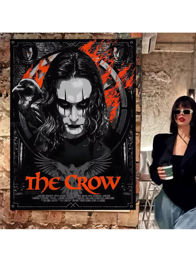Beast Kingdom C-Crow Horrorfilm Cartoon Wandbehang Banner Dekoration, Mehrfarbig, B: 70 cm, H: 50 cm - Bild 6