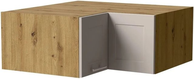Feldmann-Wohnen Eckaufsatzschrank Oslo Küchenschrank in Eiche Artisan und Kaschmir Matt, B/T/H: 90 x 36 x 90 cm - Bild 1