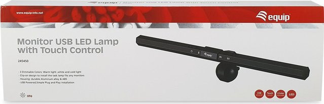 Equip Monitor USB-LED-Lampe mit Touch-Steuerung und Dimmer in Schwarz - Bild 1