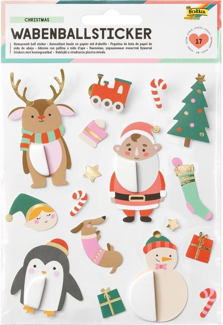 Wabenball Sticker Christmas - Bild 1