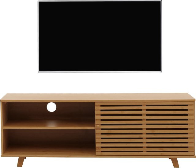 MCW Bambus TV-Rack MCW-N80 Lowboard Kommode in Braun mit Staufächern, B/T/H: 140 x 40 x 50 cm - Bild 1