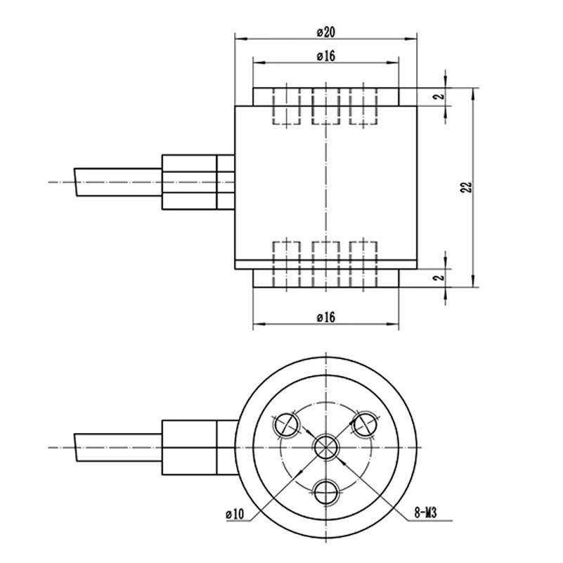 BENGBUZZYQ Mikro-Säulen-Wägezelle aus Edelstahl in Silber als Drucksensor und Kraftaufnehmer für industrielle Wiegesysteme - Bild 2
