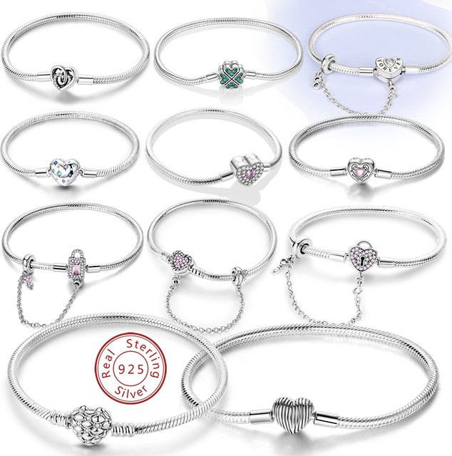 Armband 925 Sterlingsilber, Liebesherz, Pavé-Zirkonia, Damen, 17–20 cm - Bild 1