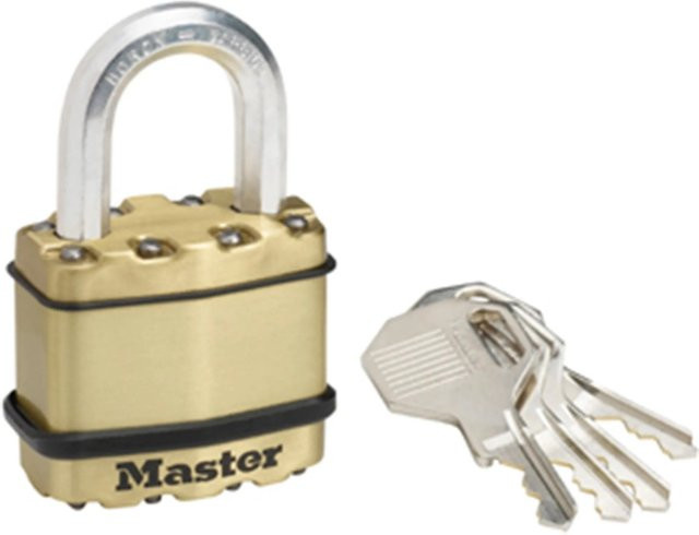 Master Lock Vorhängeschloss Excell M1BEURD aus laminiertem Messing in Gold - Bild 1