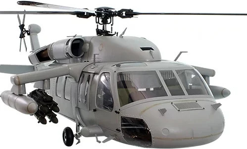 FLIGHT-MODEL.COM UH-60 RC Hubschrauber, Rumpf Glasfaser, Grau - Bild 1
