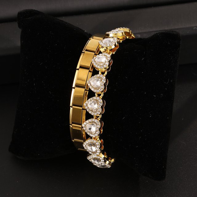 ZAKOL Armband-Set, Gold, Kristall, Herz, Damen und Herren - Bild 1