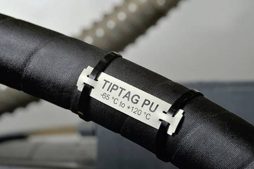 HellermannTyton Zeichenträger TTAGPU11X65WH-PUR-WH in Weiß und Gelb aus Kunststoff - Bild 1