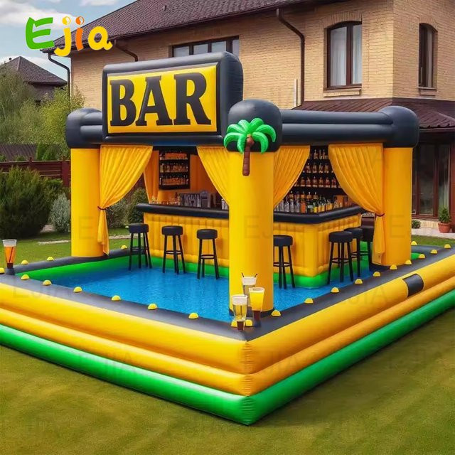 Ejia Aufblasbare Pool-Bar und Pub-Zelte für Schwimmbad und Spa, Mehrfarbig - Bild 1