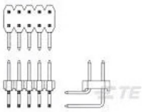 TE Connectivity Einbau-Stiftleiste Standard Schwarz 3-1775652-4 - Bild 1