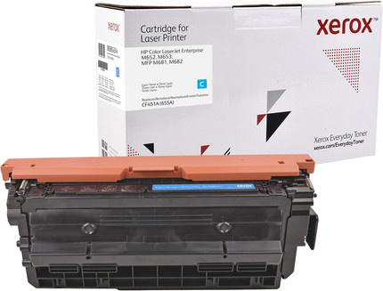 Xerox Everyday Cyan Tonerpatrone kompatibel mit HP 655A CF451A für HP Color LaserJet Enterprise M652, M653 und LaserJet Enterprise Flow MFP M681, M682 - Bild 1