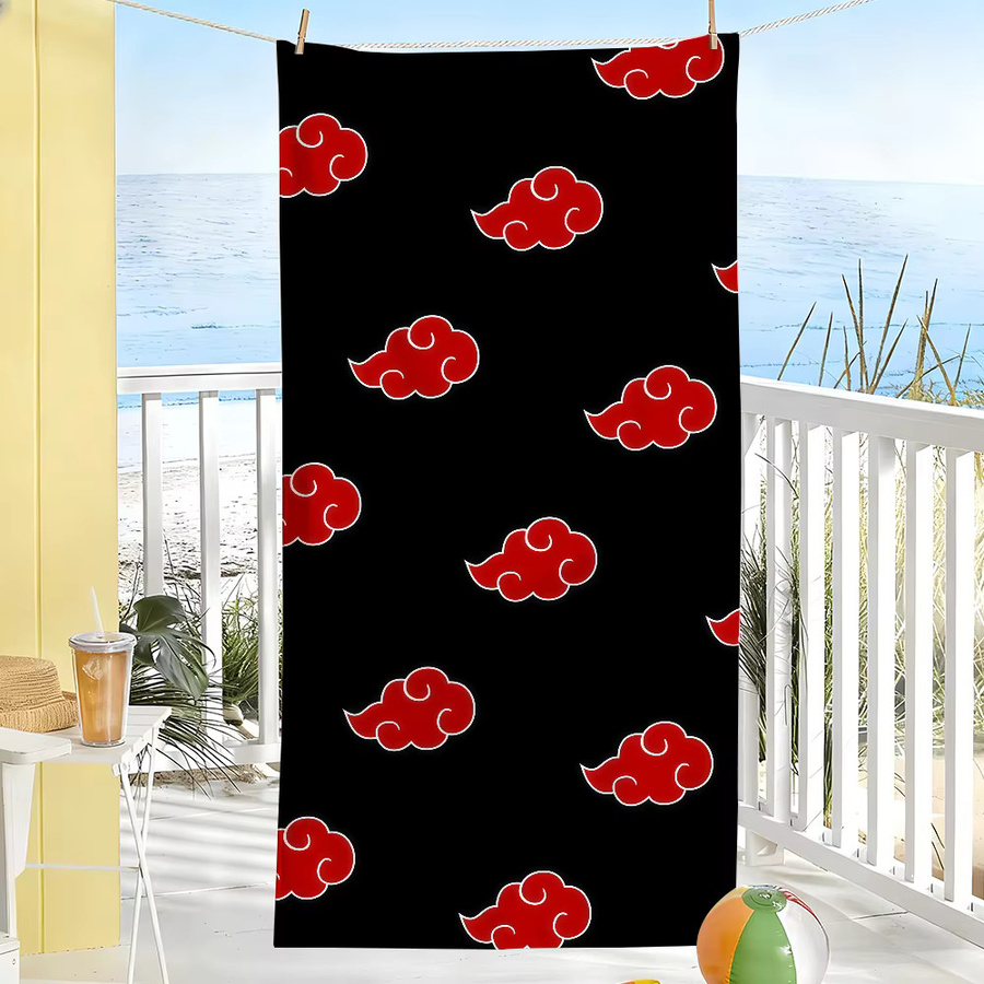 Naruto Akatsuki Strandtuch schnelltrocknend und sanddicht für Sport, Reise und Camping - Bild 2