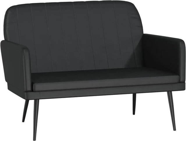 vidaXL Sitzbank in Schwarz aus Kunstleder mit Metallgestell B/T/H: 107 x 80 x 81 cm - Bild 1