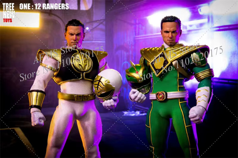 Hot Toys Dinosaurier Squad Team Green Ranger V2 White Ranger, Sammlerfigur, Maßstab 1:12 - Bild 2