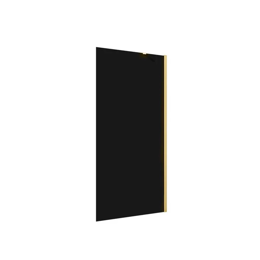 Duschparadies Walk In Duschabtrennung aus Grauglas mit Goldrahmen, B/T/H: 100 x 200 cm, 8mm Nano Glas mit Stabilisierungsstange - Bild 2